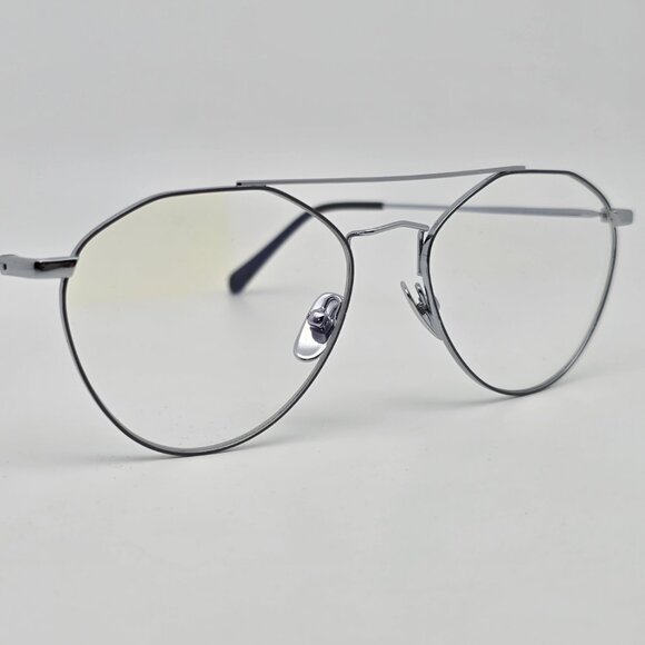 Diff Eyewear Sunday Silver Grey Frame Blue Light Blocking Lens Aviator Glasses - Picture 7 of 15